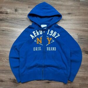 vintage aeropostale embroidered zip up hoodie